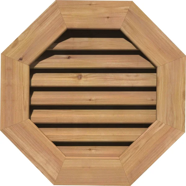 Ekena Millwork 30-in W x 30-in H Octagonal Gable Vent (35-in W x 35-in H Frame Size): Unfinished - Functional, Smooth Western Red
