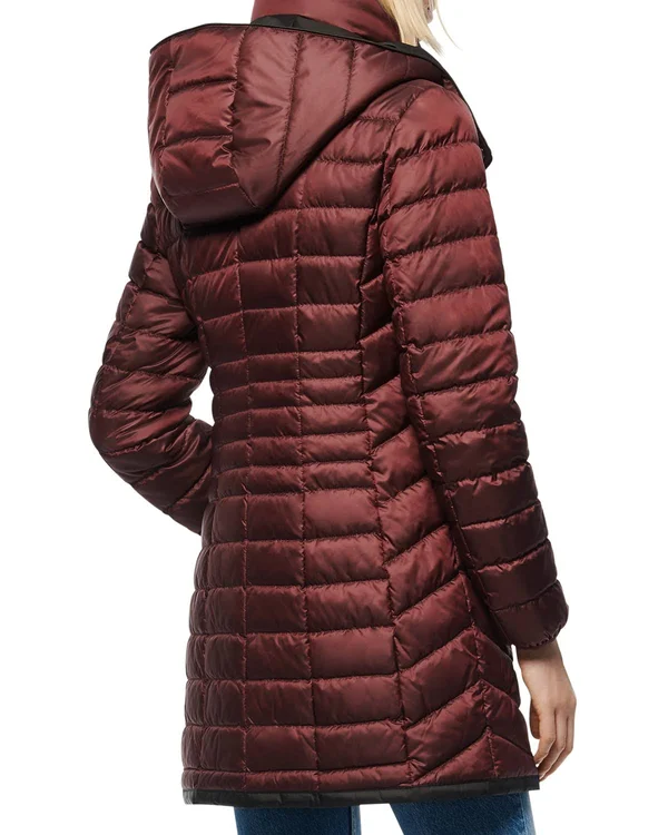 Marc New York Marble Puffer Coat - Large, Army Green