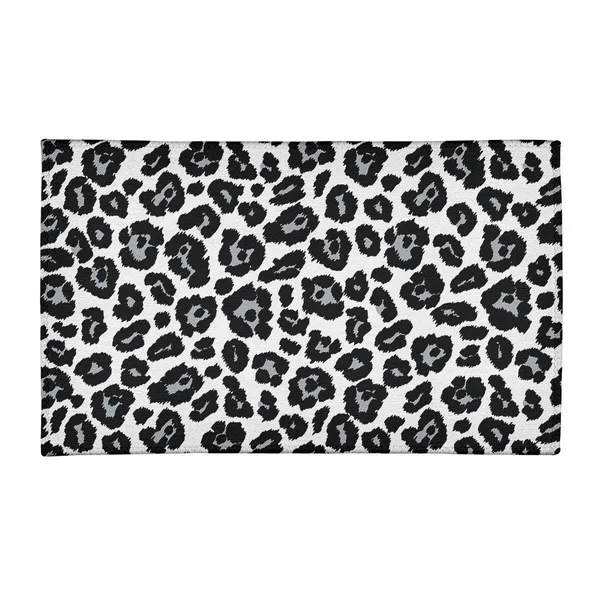 Oakland Football Leopard Print Area Rug - Silver/White/Black - 8' x 10'