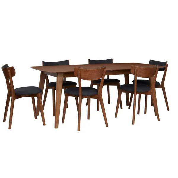Rye Studio Santos 75-92 x 37 Mid-Century Extension Dining Table - Walnut