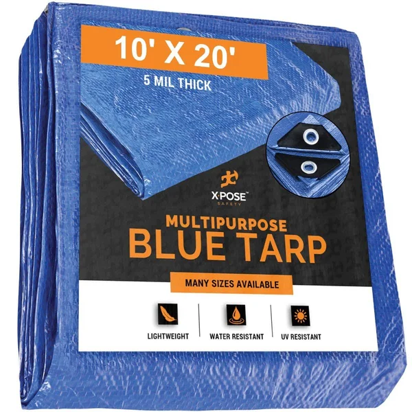 Blue Poly Tarps 10& x 20& - Case of 12
