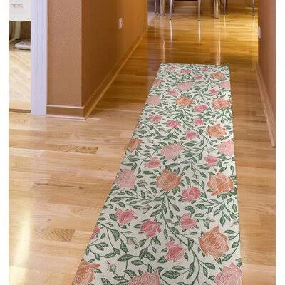 Cooley Floral Pink/Green/Blush Area Rug One Allium Way Rug Size: Runner 2&6x22 x 8&