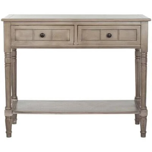 Regan 35.8x22 Solid Wood Console Table Color: Vintage Gray