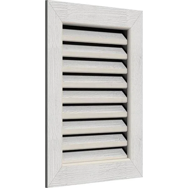 Ekena Millwork GVWVE32X1801RFPWR 32x22W x 18x22H Vertical Gable Vent (37x22W x 23x22H Frame Size): Primed, Functional, Rough Saw
