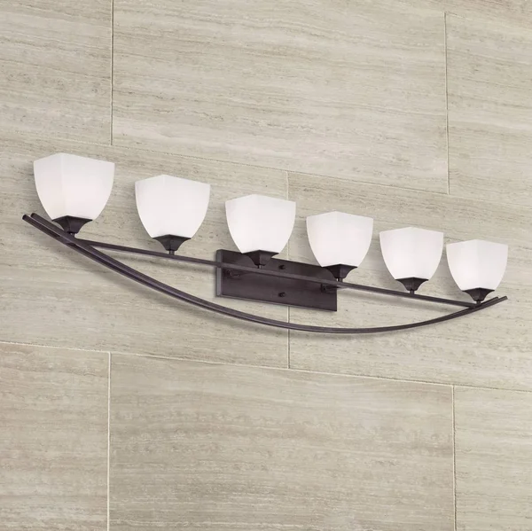 Jenisen Arch 62 3/4x22 Wide Bronze Bathroom Light