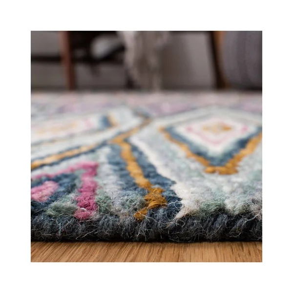 Safavieh Aspen Rug Collection APN805M - Blue - Pink - 7& x 7& Round