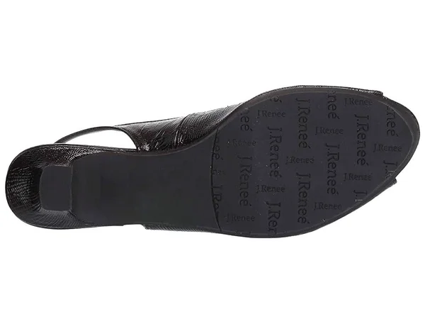 J. Renee Women's Jenvey Low Heel Slingback, Size: 9, Black Synthetic