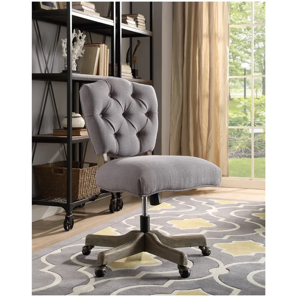 Linon Kelsey Office Chair, Gray