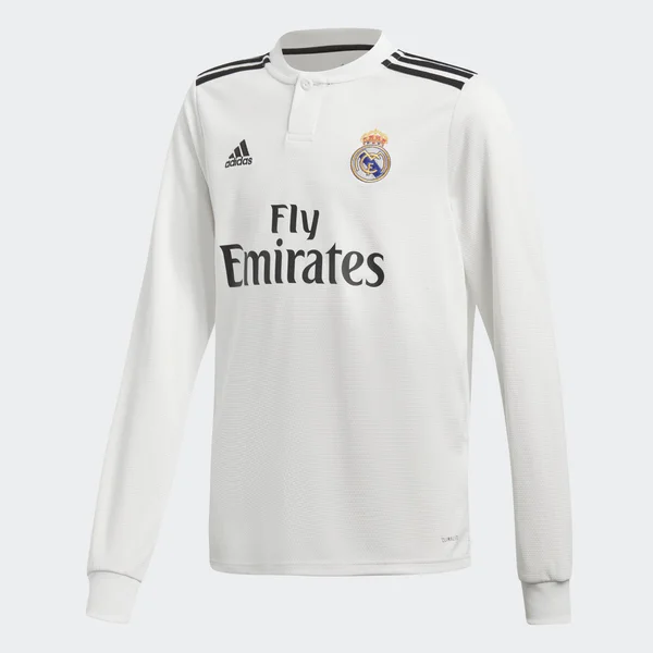 Adidas Youth Real Madrid Home 18/19 LS Jersey Large