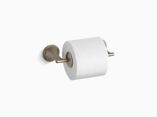 KOHLER K-361-BV Finial Traditional Toilet Tissue Holder, Vibrant Brushed Bronze