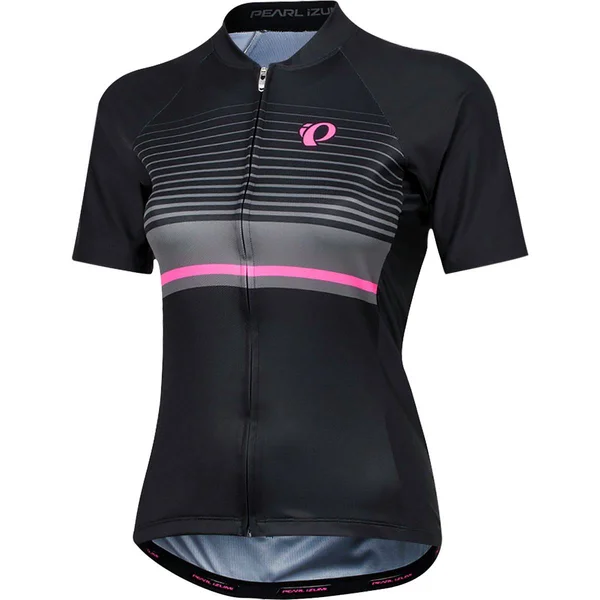 Pearl Izumi Women's Elite Pursuit Short Sleeve Graphic Jersey - Black/Smoked Pearl Flux - Medium