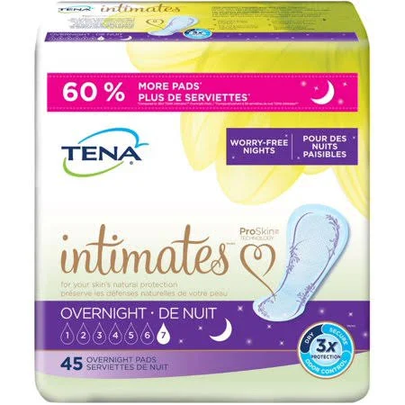 4 Pack - Tena Incontinence Pads for Women, Overnight, 45 Count 1 EA