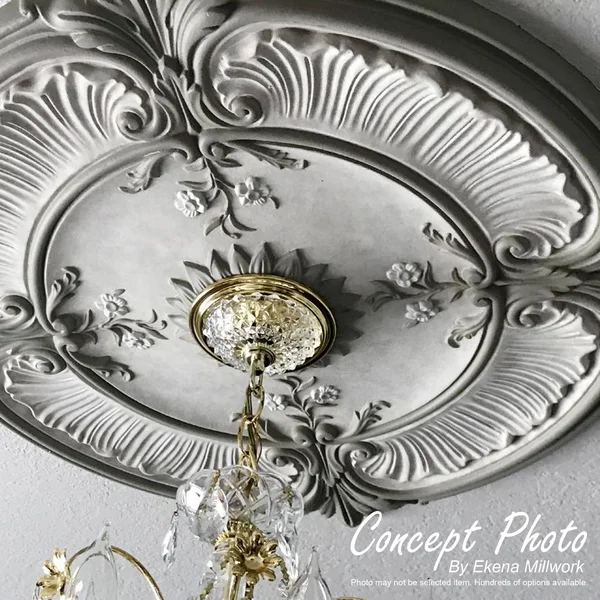 29 3/8x22OD x 11 5/8x22ID x 1 1/8x22P Anthony Ceiling Medallion (Fits Canopies Up to 11 5/8x22), Hand-Painted Pot of Cream Crack