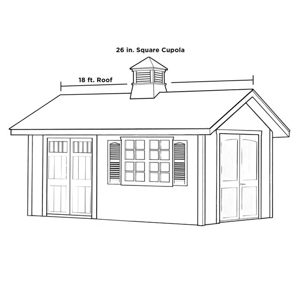 Good Directions Coventry Wood Cupola 26x22 x 35x22