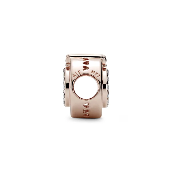 Pandora Rose Open Center Pave Crown O Charm