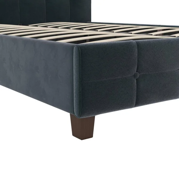 DHP Rose Upholstered Bed, Blue Velvet, Queen