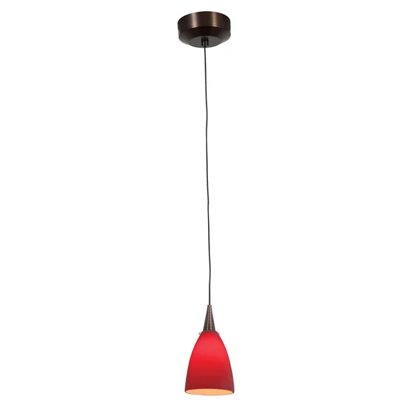 Access Lighting-94019-BRZ/RED-Zeta Mania - One Light Pendant Bronze