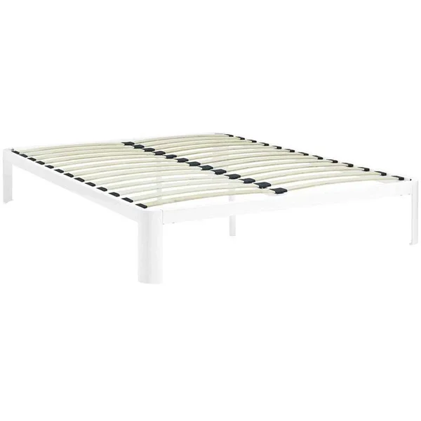 Hawthorne Collections Full Platform Bed in White - HC-1641834