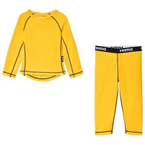 Reima - Kids - Lani Baselayer Set Warm - Baselayer Sets - Yellow