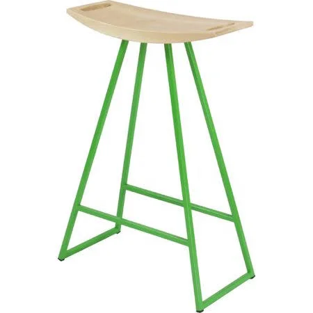 Tronk Design Roberts 24x22 Bar Stool Base Color: Green, Upholstery: Maple