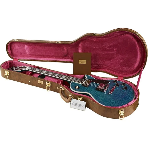 Gibson Les Paul Custom - Solid Body Electric Guitar Peacock 5-Ply Black Pickguard
