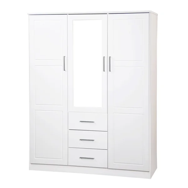 Palace Imports Cosmo Mocha 100% Solid Wood Wardrobe with Mirrored Door