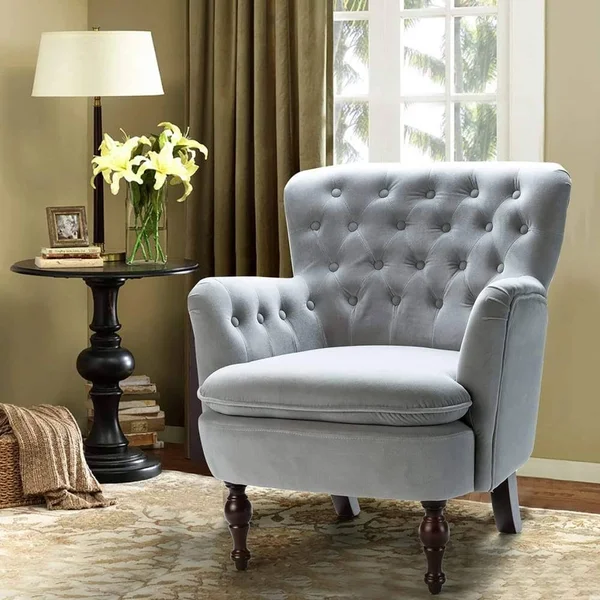 Jayden Creation Isabella Purple Tufted Accent Chair