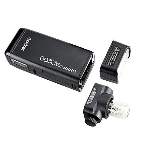 Godox AD200 Has 200Ws GN 60 High Speed Sync Flash Strobe Built-In 2.4G Wireless x System to Achieve TTL 2900mAh Battery to Provi