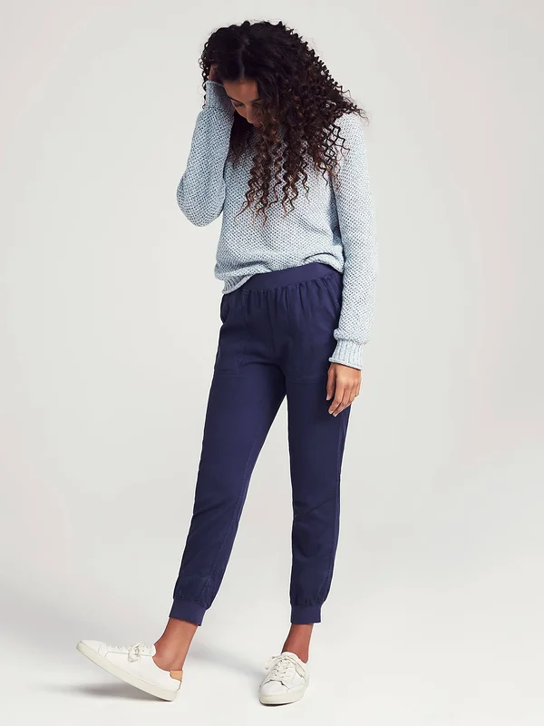 Faherty Women's Arlie Day Pants - Navy, Size 2XL, Cotton/Fabric/Linen