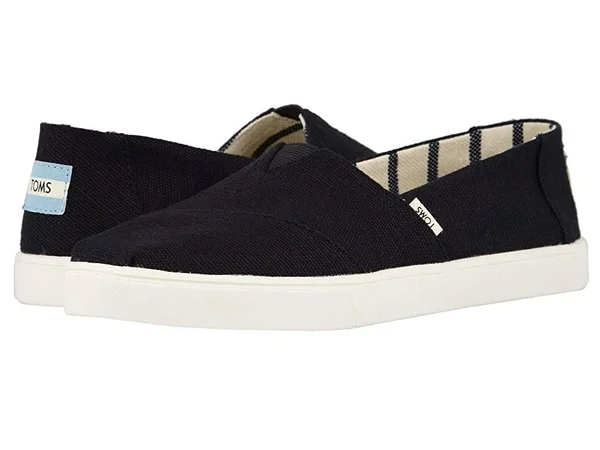 Toms Alpargata Cupsole (Black Heritage Canvas Cupsole) Women's Shoes