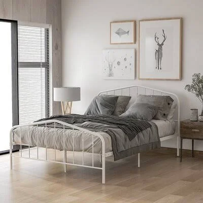 Mcfalls Twin Platform Bed August Grove Color: White, Size: Full/Double