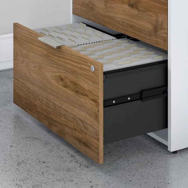Bush Business Furniture Jamestown 2 Drawer Lateral File Cabinet - Assembled, Storm Gray