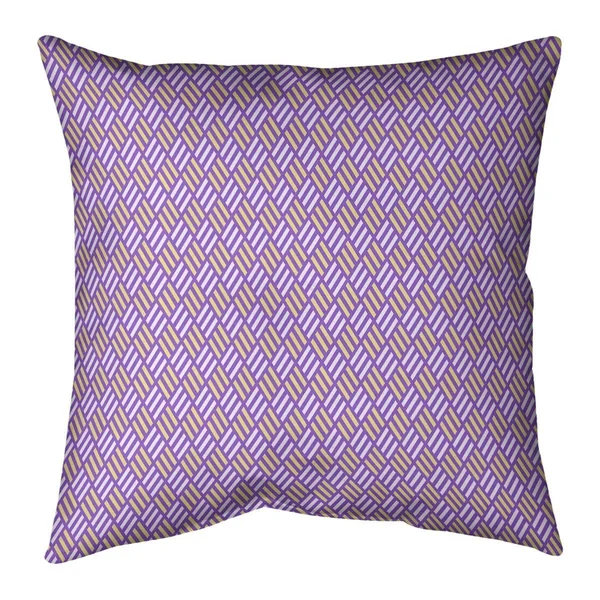 Two Color Stripe Diamonds Throw Pillow - 26 x 26 - Green & Teal - Faux Suede