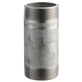 SS 304/304L Schedule 80 Seamless Extra Heavy Pipe Nipple 1-1/2x2-1/2 NPT Male - Pkg Qty 10 4524-250