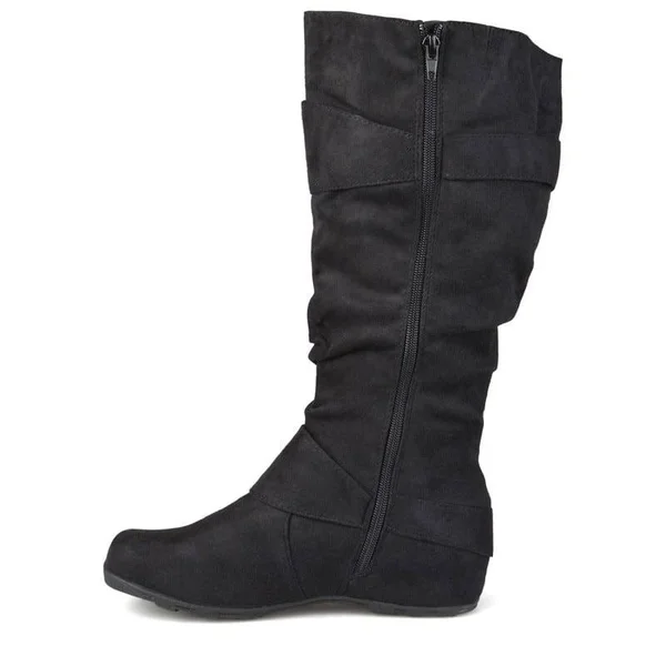 Journee Collection Women's Wide Calf Jester-01 Boot - Black