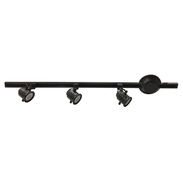 Hampton Bay 44 in. 3-Light Black LED Linear Track Lighting Retro Kit