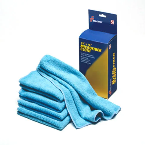 Ability One Medium Duty, Microfiber Cloth, Blue - 5 pack