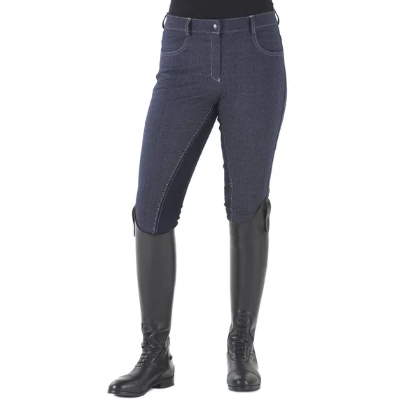 Ovation Euro Jean Front Zip Breeches - Ladies, Full Seat