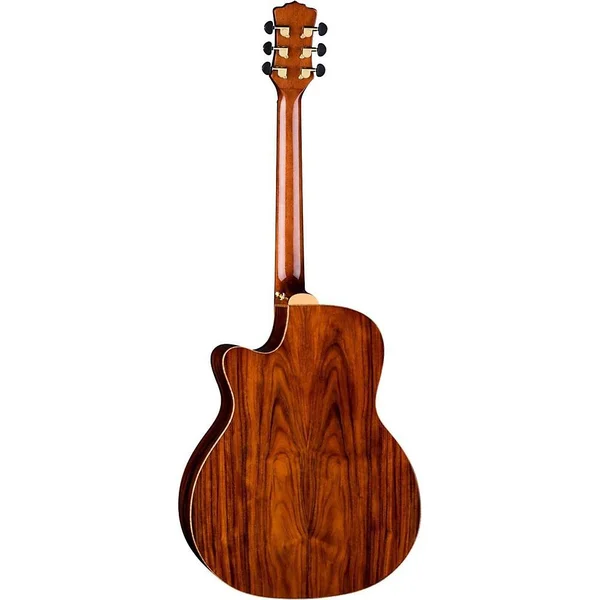 Luna Vista Deer Tropical Wood Acoustic-Electric Guitar with Case, Natural