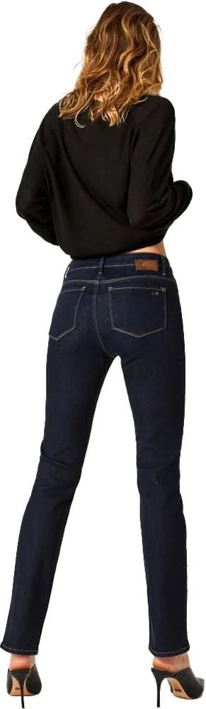 Mavi Kendra High-Rise Straight Leg in Rinse Supersoft Jeans - Black