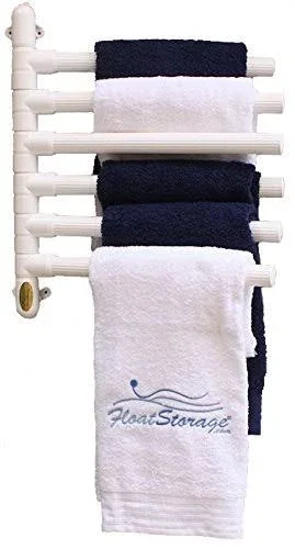 floatstorage FSTOW6W Original Hanging 6 Towel Rack - White