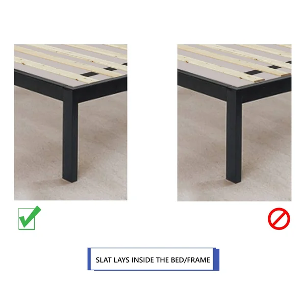 Onetan - Heavy Duty Wooden Bed Slats/Bunkie Board Frame, Size: Twin-XL, Beige