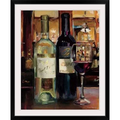 &A Reflection of Wine II& by Marilyn Hageman Painting Print Great Big Canvas Format: Black Frame, Size: 38x22 H x 32x22 W x 1x22