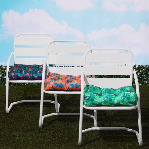 Duck Covers Water-Resistant Indoor/Outdoor Seat Cushions - 19 x 19 x 5 inch, 2 Pack - Lilac Festival