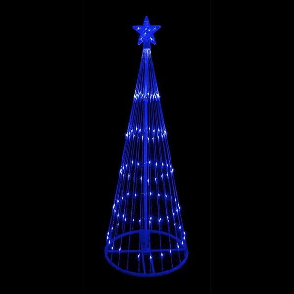 Northlight 32912662 12 ft. LED Lighted Show Cone Christmas Tree Outdoor Decoration Blue