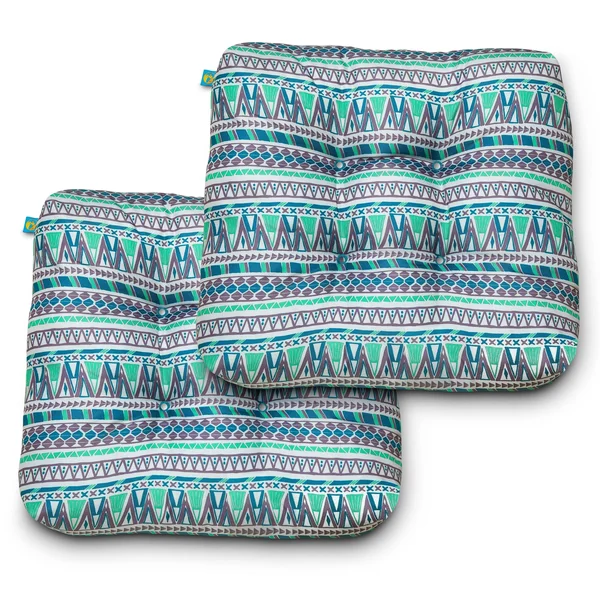 Duck Covers Water-Resistant Indoor/Outdoor Seat Cushions - 19 x 19 x 5 inch, 2 Pack - Lilac Festival