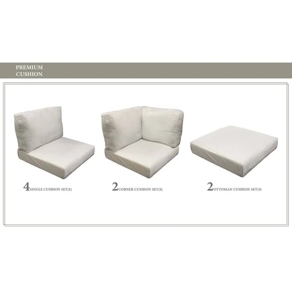 High Back Cushion Set for VENICE-10a - TK Classics CUSHIONS-VENICE-10a