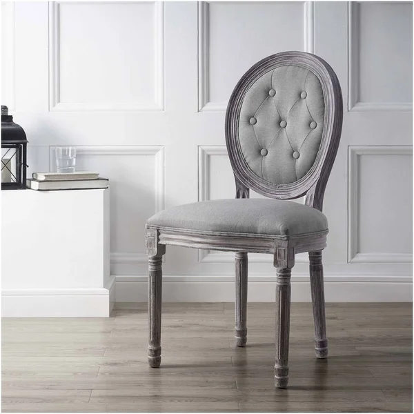 Modway Arise Vintage French Upholstered Fabric Dining Side Chair