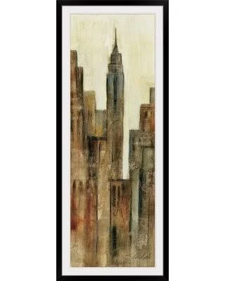 &New York Sunrise I& by Silvia Vassileva Painting Print Great Big Canvas Size: 56x22 H x 24x22 W x 1x22 D - Format: Black Framed