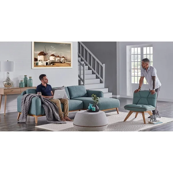 Kardiel ONVI 32x22 Fabric Ottoman ONVI.L - Sledge